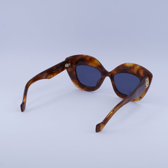 Loewe LW40127I 53V Sunglasses Blonde Havana Cat Eye Frame, Blue Lenses - Picture 10 of 11